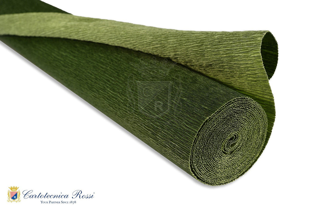 5621 Italian Crepe Paper 180g Bicolour Leaf Green