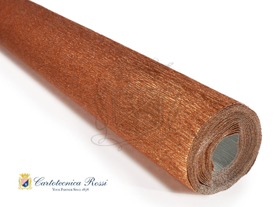 808 Metalized Italian Crepe Paper 180g Copper
