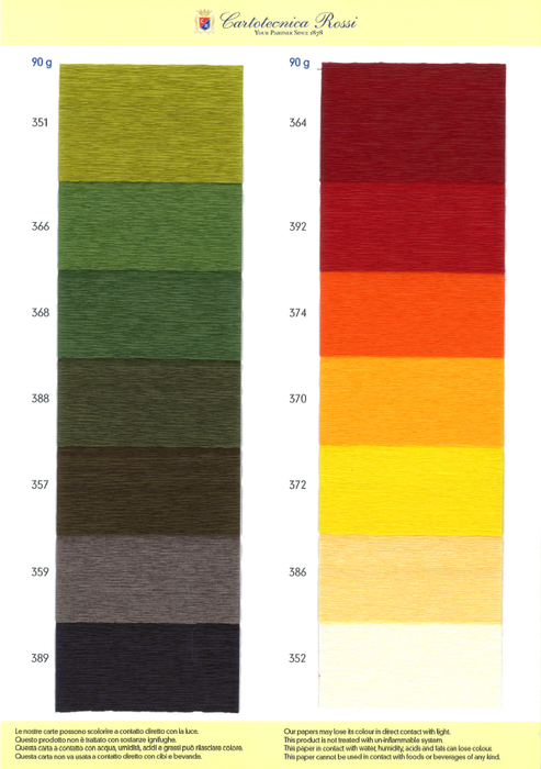 Catalogue: Crepe paper 90g - Solid colour