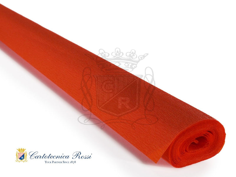 0306 Italian Crepe Paper 40g Dark Intense Orange