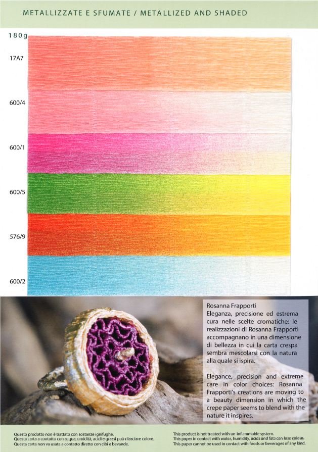 Catalogue: Crepe paper 180g \ 140g \ 60g - Metallic and Shaded