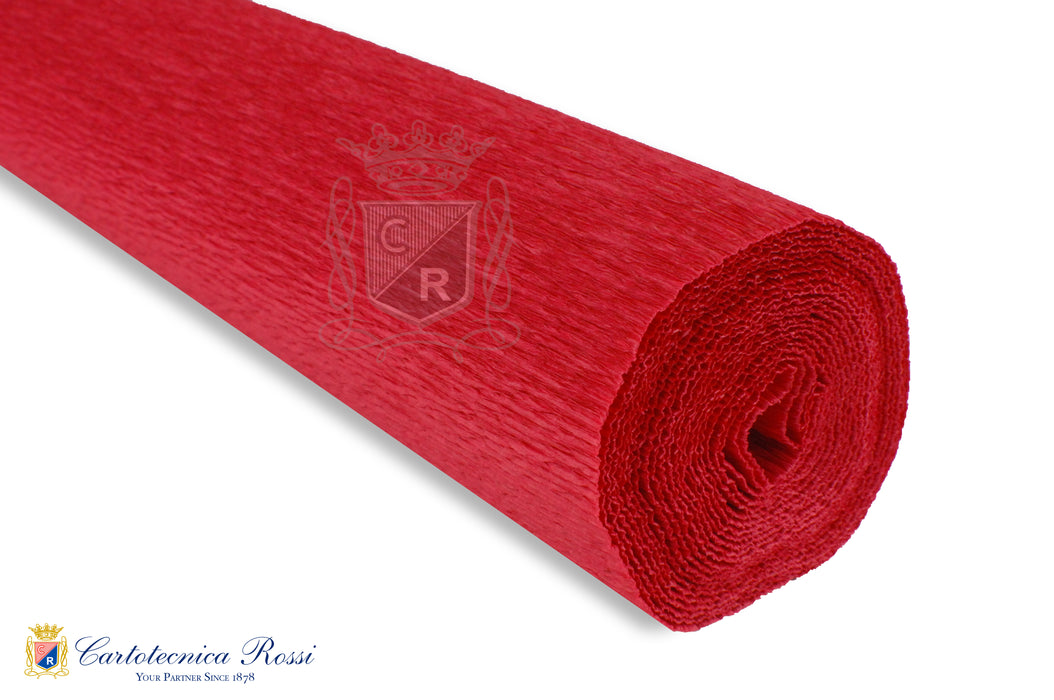 589 Italian Crepe Paper 180g Scarlet Red