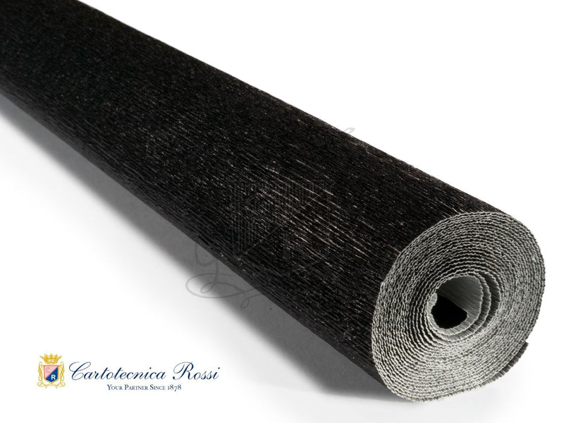 809 Metalized Italian Crepe Paper 180g Black