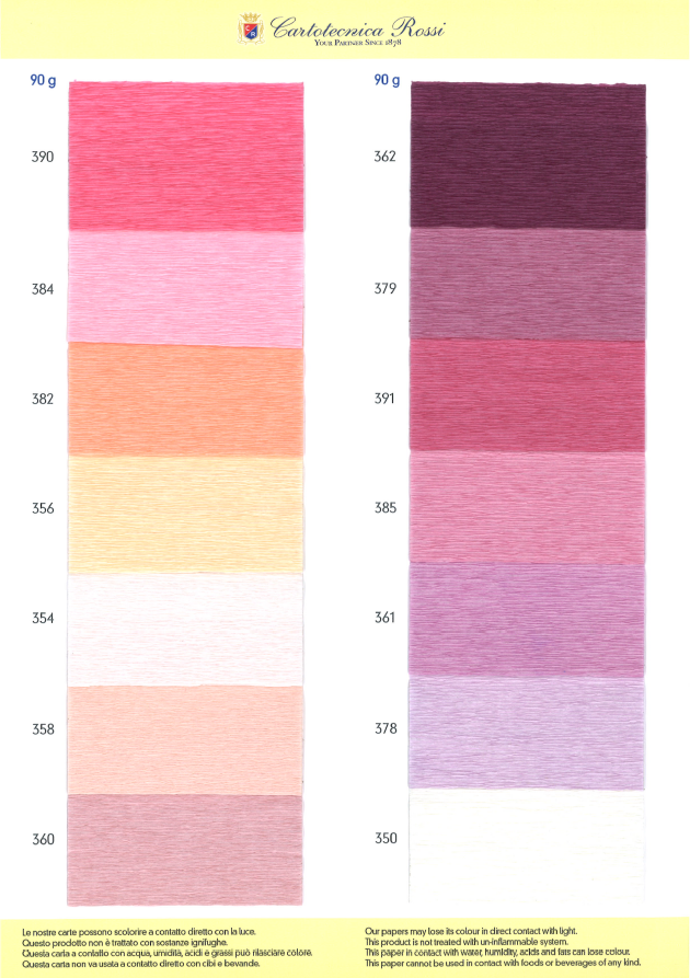 Catalogue: Crepe paper 90g - Solid colour