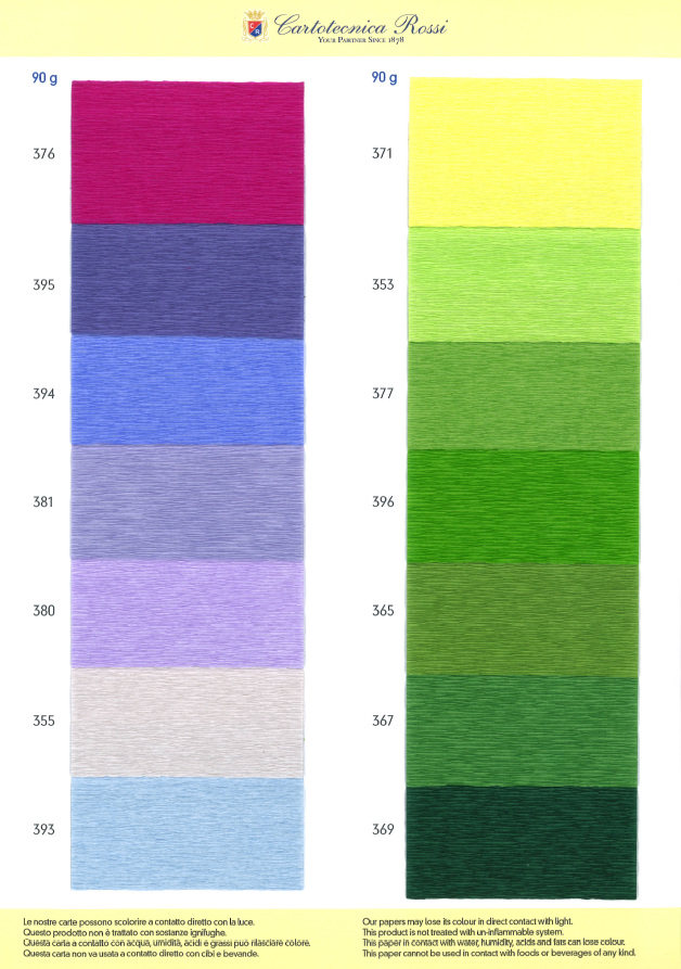 Catalogue: Crepe paper 90g - Solid colour