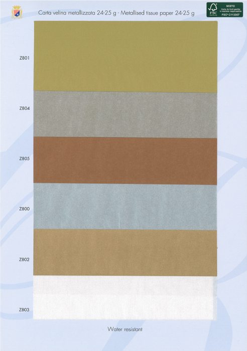 Catalogue: Tissue paper Solid Colour & Metallic