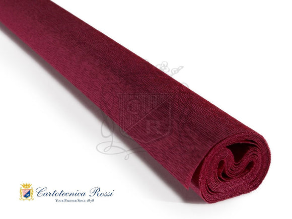 362 Italian Crepe Paper 90g Burgundy Red