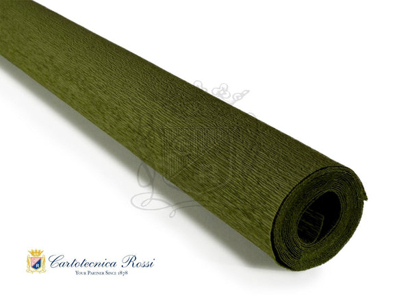 368 Italian Crepe Paper 90g Olive Green