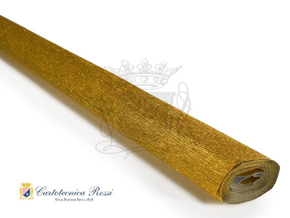401 Metalized Italian Crepe Paper 60g Yellow Gold