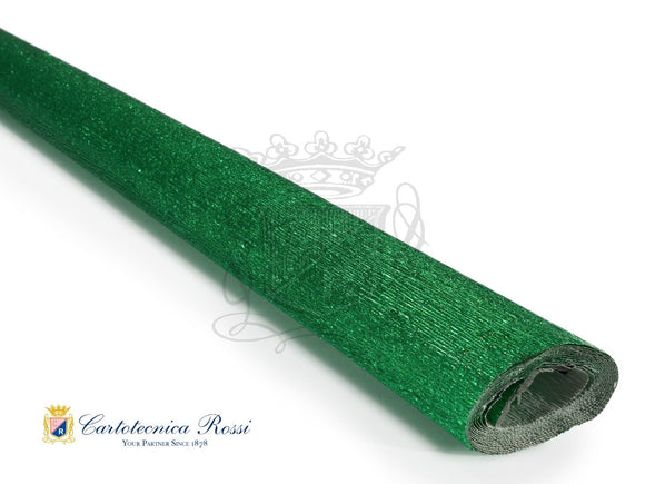 404 Metalized Italian Crepe Paper 60g Bright Green