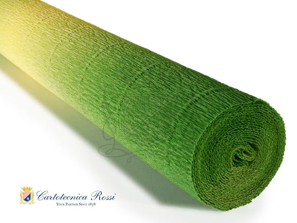 6005 Nuance Italian Crepe Paper 180g Yellow - Green Gradient