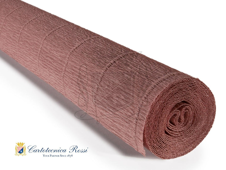 613 Italian Crepe Paper 180g Old Rose Brown