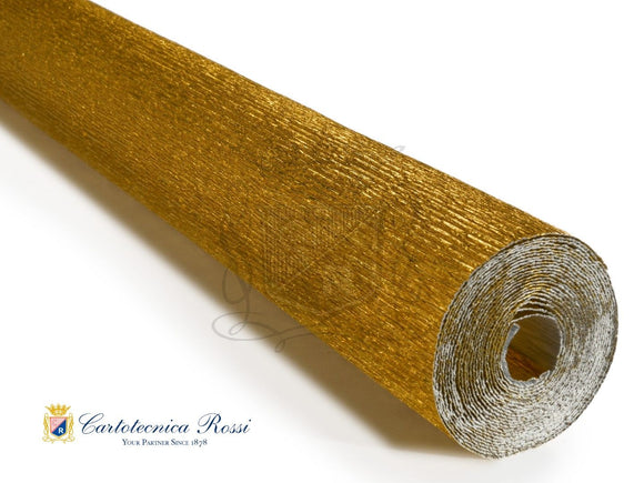 801 Metalized Italian Crepe Paper 180g Yellow Gold