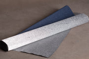 Metalized Bicolor Italian Crepe Paper 180g 8027 Silver & Dark Blue