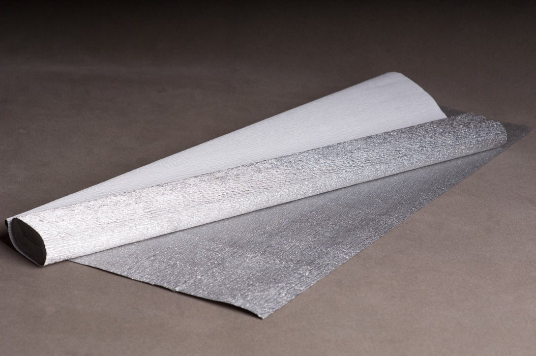 Metalized Italian Crepe Paper 180g 802 Silver