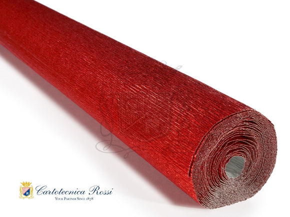 Florist' Crepe Paper 140g (112 g/m²) 50x250 Solid Color - Carmine Red