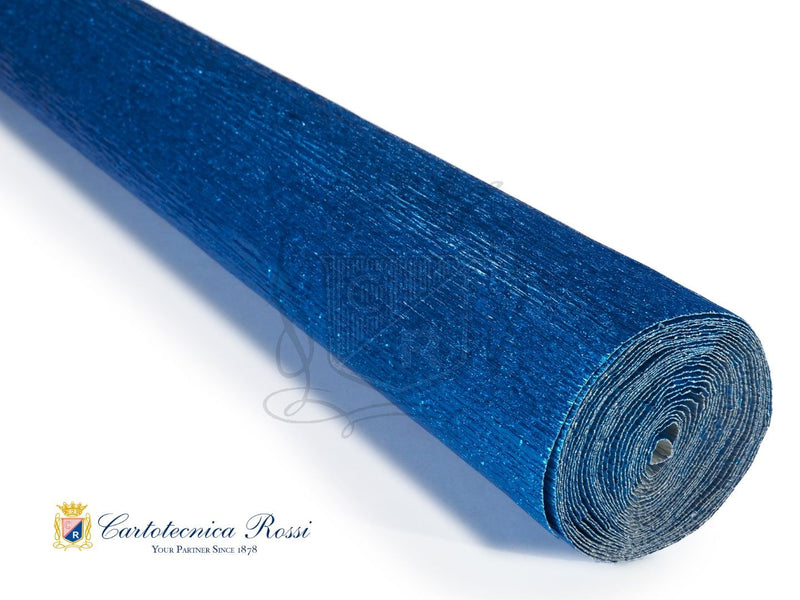 805 Metalized Italian Crepe Paper 180g Blue
