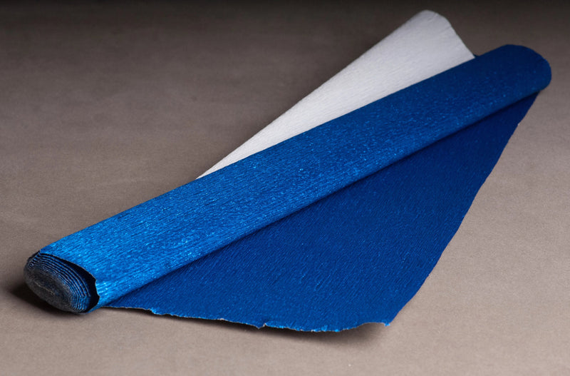Metalized Italian Crepe Paper 180g 805 Metalized Blue
